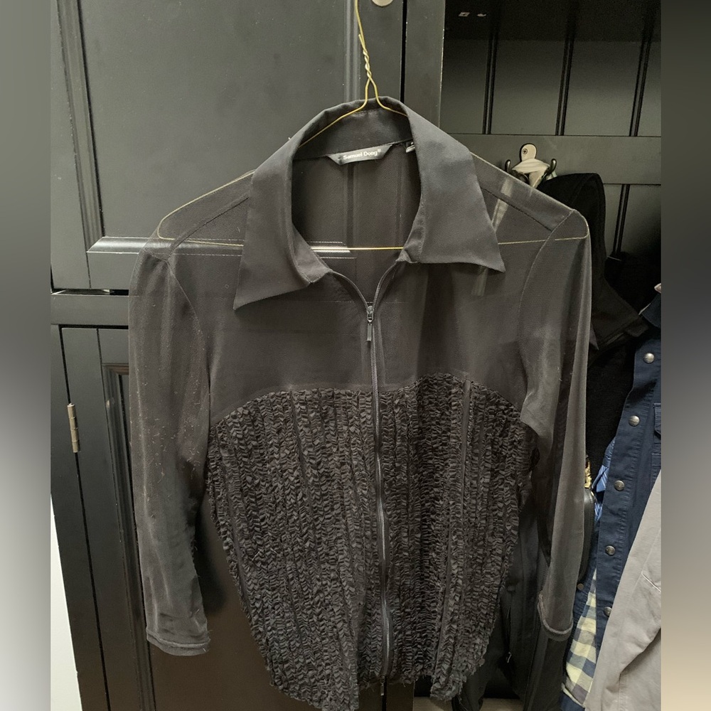 Samuel Dong sheer blouse size S